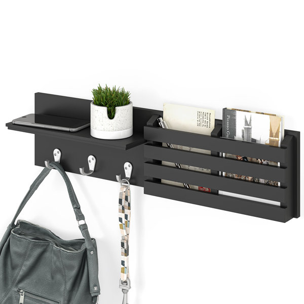 Mail Organizer Wall Mount Letter Holder and Key Rack Entryway Storage